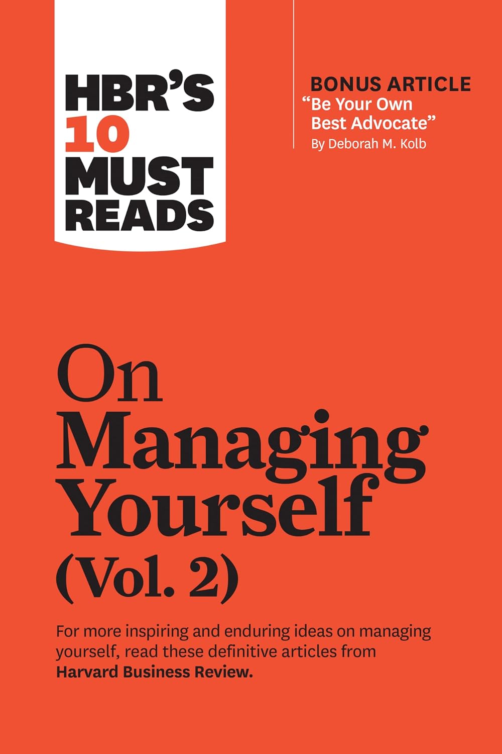HBR’s 10 Must Reads on Managing Yourself, Vol. 2 by HBR
