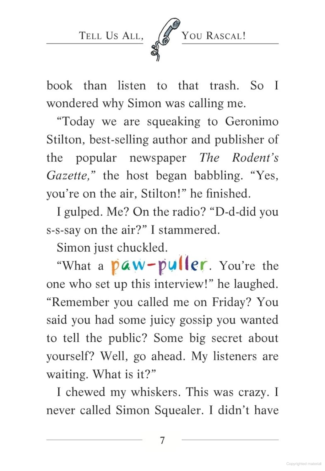 GERONIMO STILTON #06 PAWS OFF CHEDDARFACE