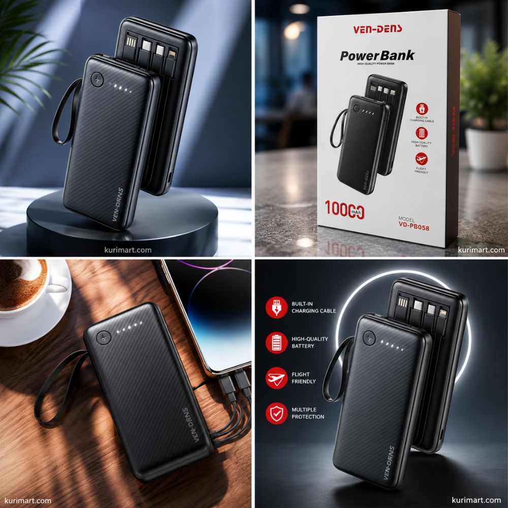 Power Up Faster with VEN-DENS Power Bank VD-PB058 10000mAh