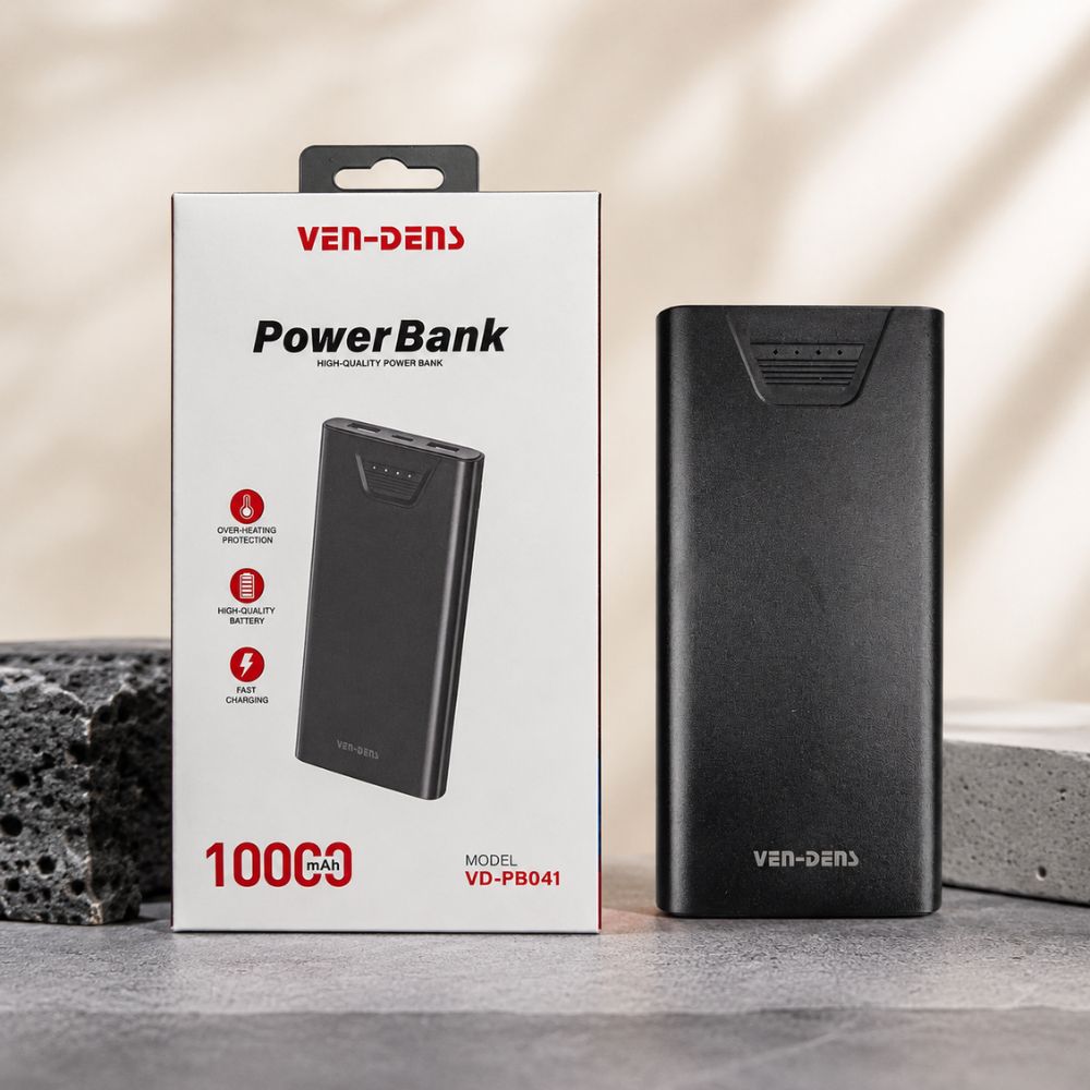 Reliable VEN-DENS VD-PB041 10000mAh Power Bank Fast Charging