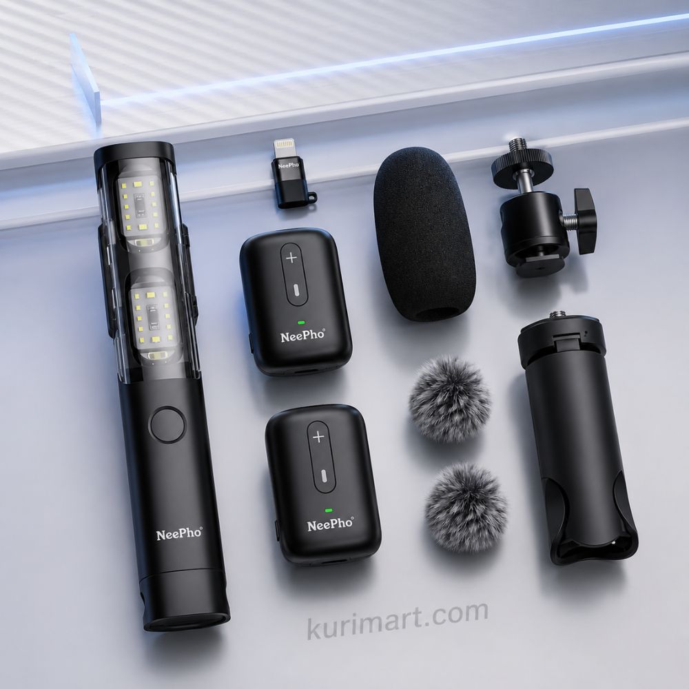 Capture Crystal Clear Audio with NeePho NP-63 Wireless Lavalier Mic
