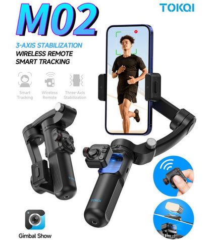TOKQI M02 Handheld 3-Axis Gimbal Stabilizer Anti Shake Video Record Stabilizer