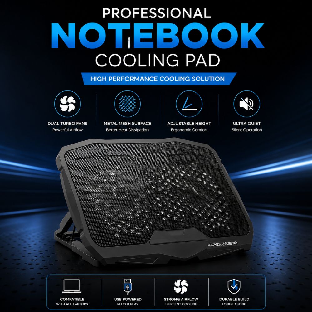 TCLP 88 Cooling Pad For 13-17 Inch Laptops Gaming Notebook