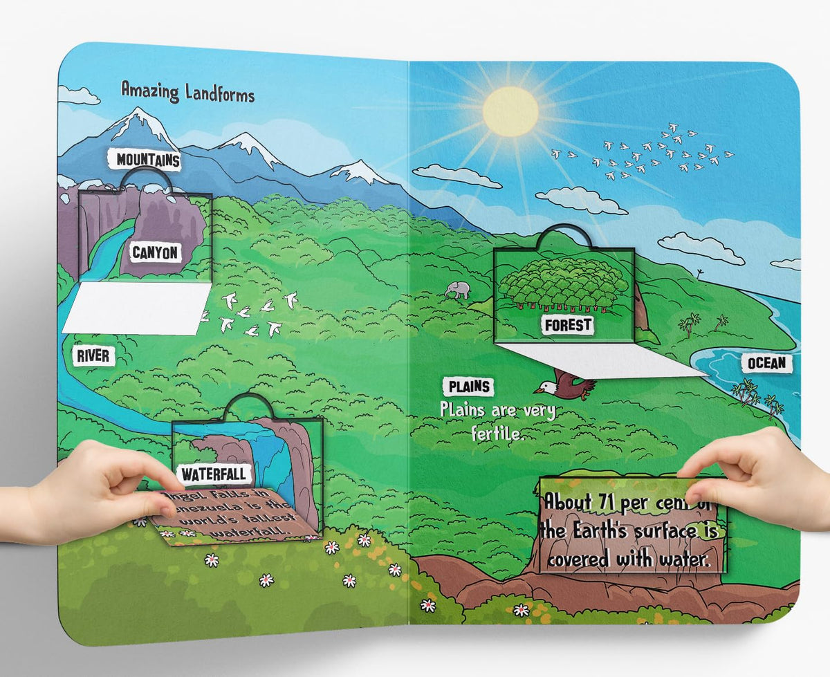 Lift The Flap: Features Of Earth By Wonder House Books