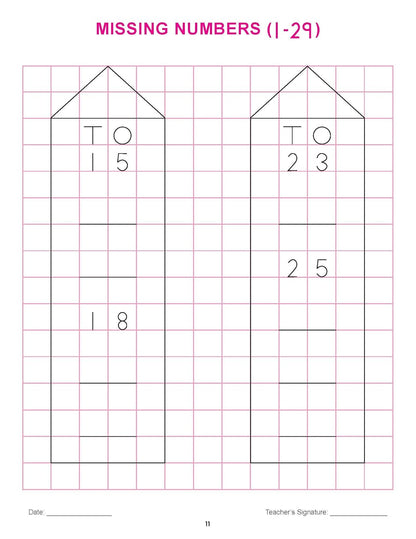 Kindergarten Maths Practice Book