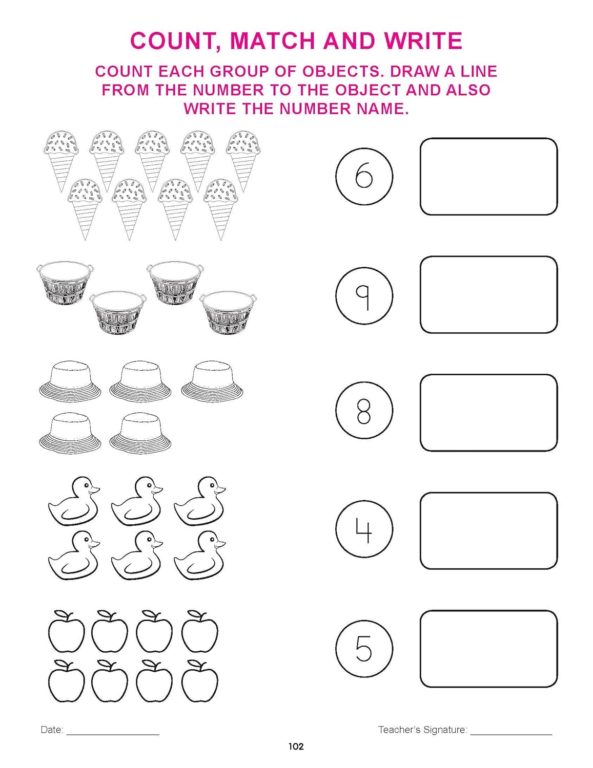Kindergarten Maths Practice Book