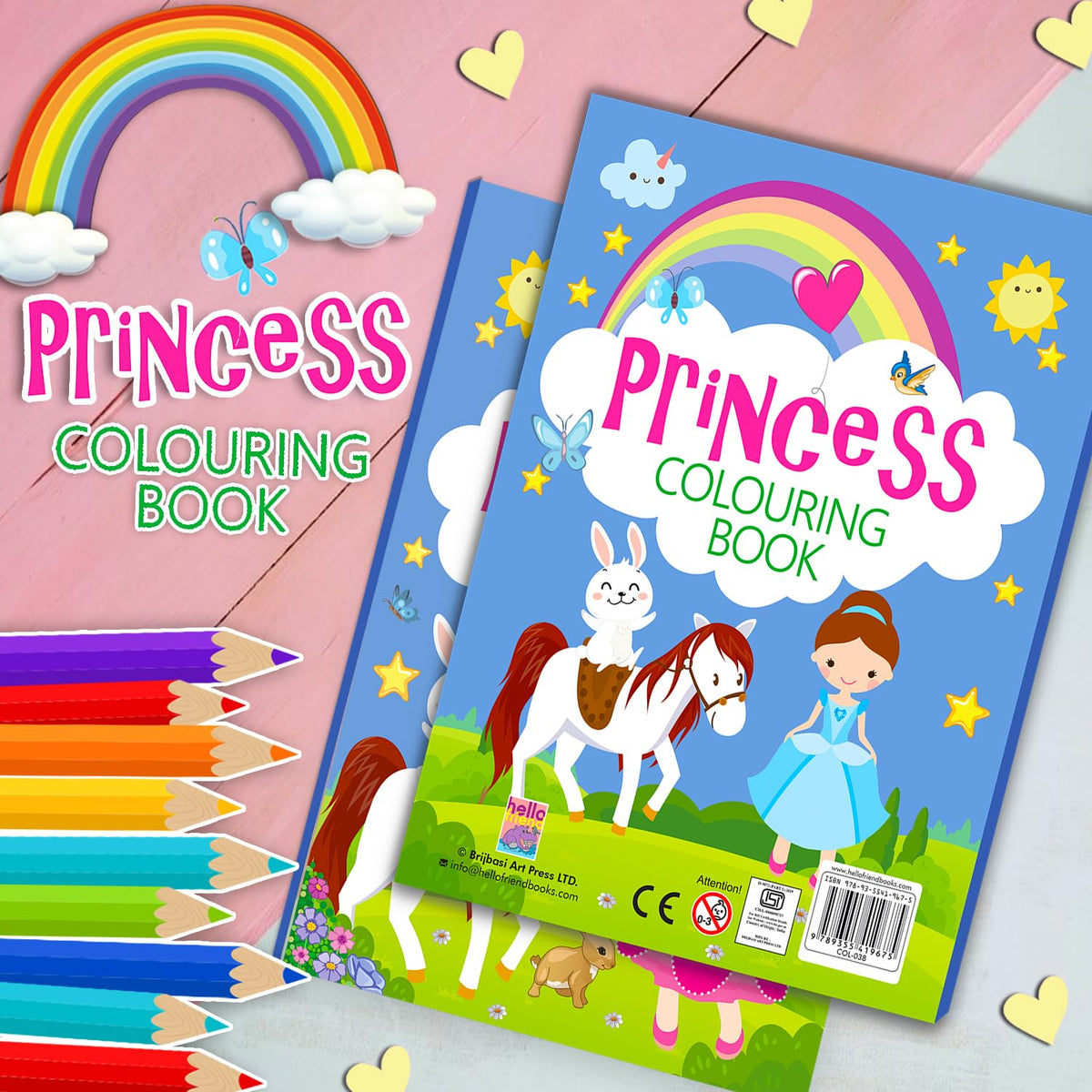Hello Friend Books My Amazing Book Of Colouring: Princess