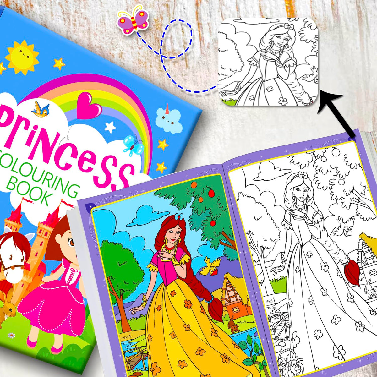 Hello Friend Books My Amazing Book Of Colouring: Princess