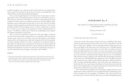 Federalist Papers by Alexander Hamilton