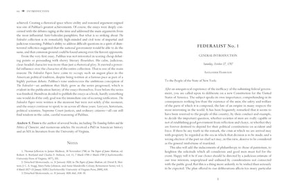 Federalist Papers by Alexander Hamilton