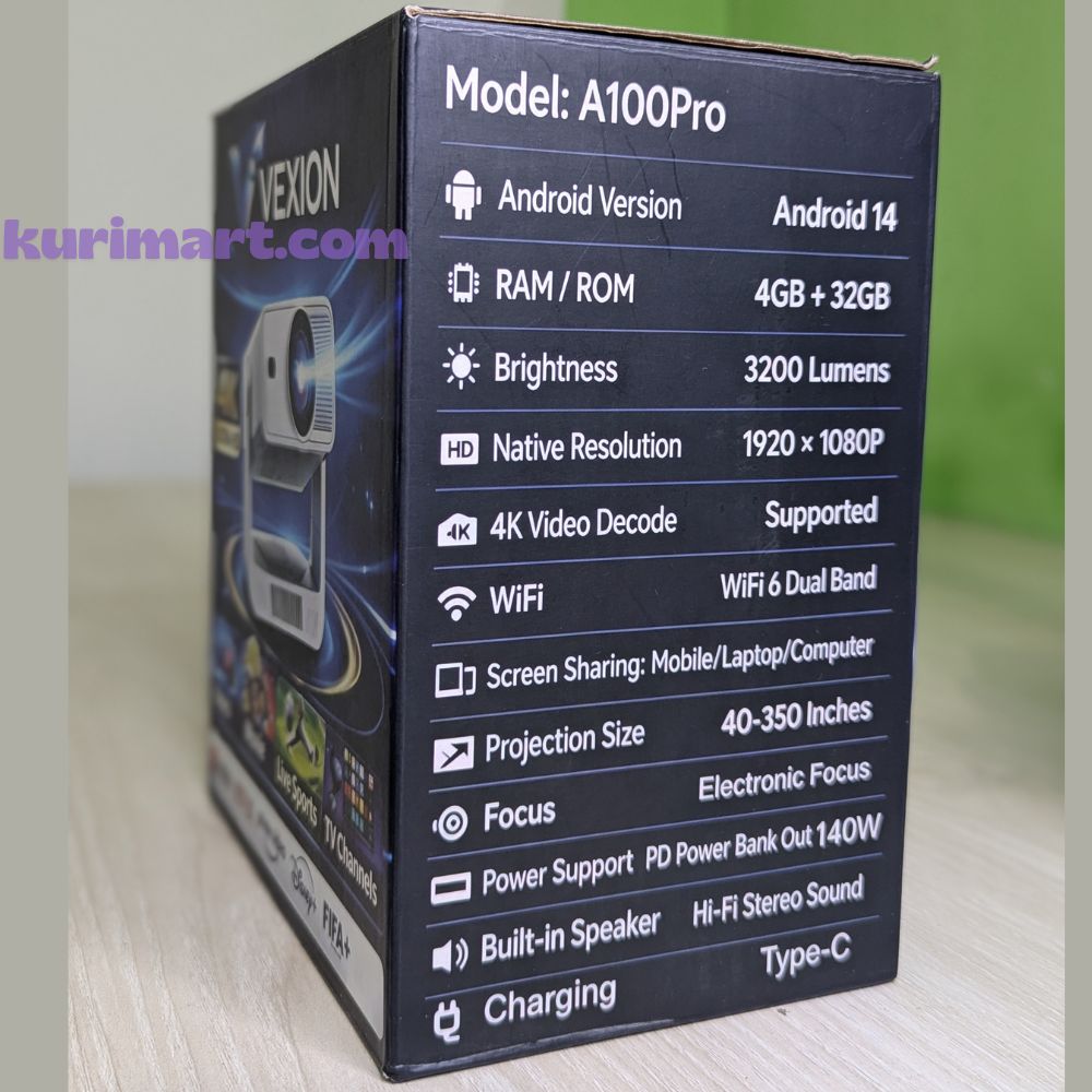 মাত্র ৯,৯০০ টাকায় VEXION A100 PRO Android Projector