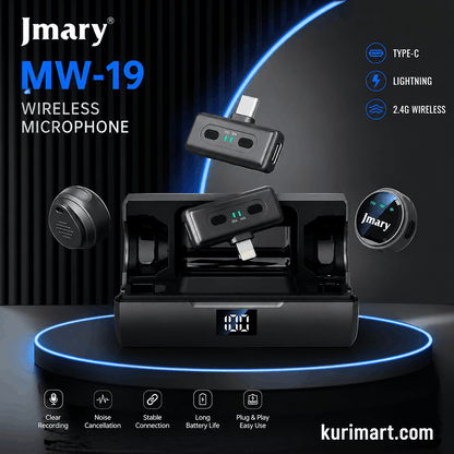 Amazing Jmary MW-19 Dual Wireless Microphone for iPhone