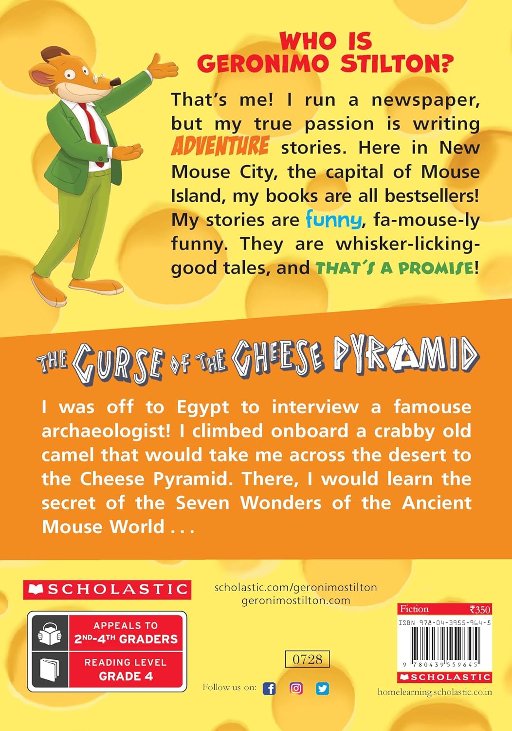The Curse Of The Cheese Pyramid By Geronimo Stilton