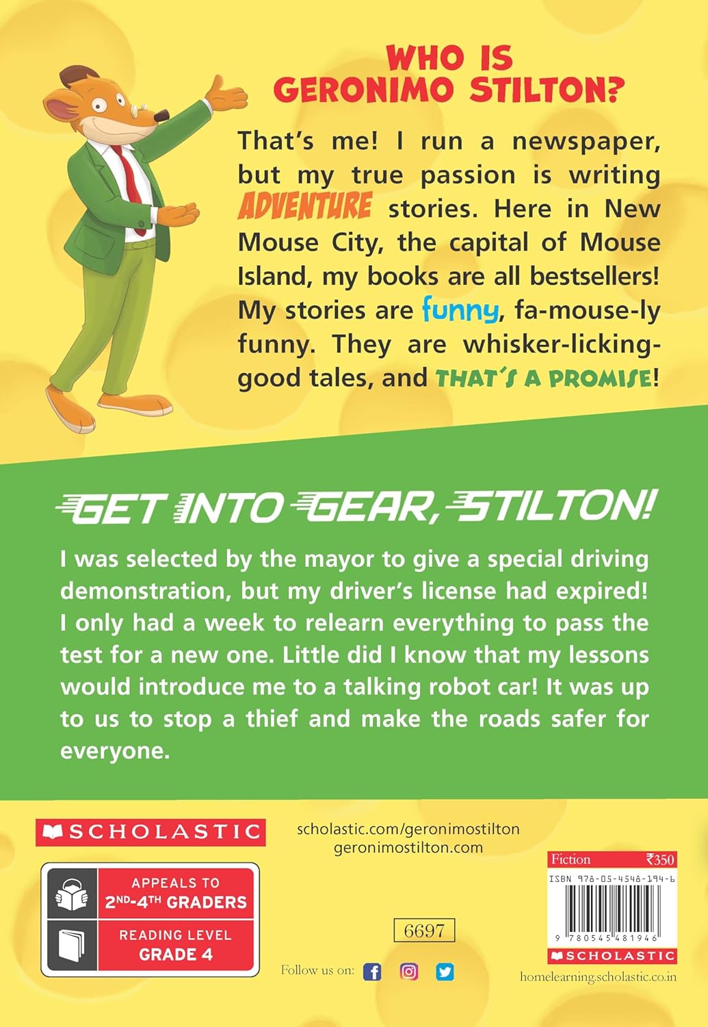 Geronimo Stilton #54 GET INTO GEAR, STILTON!