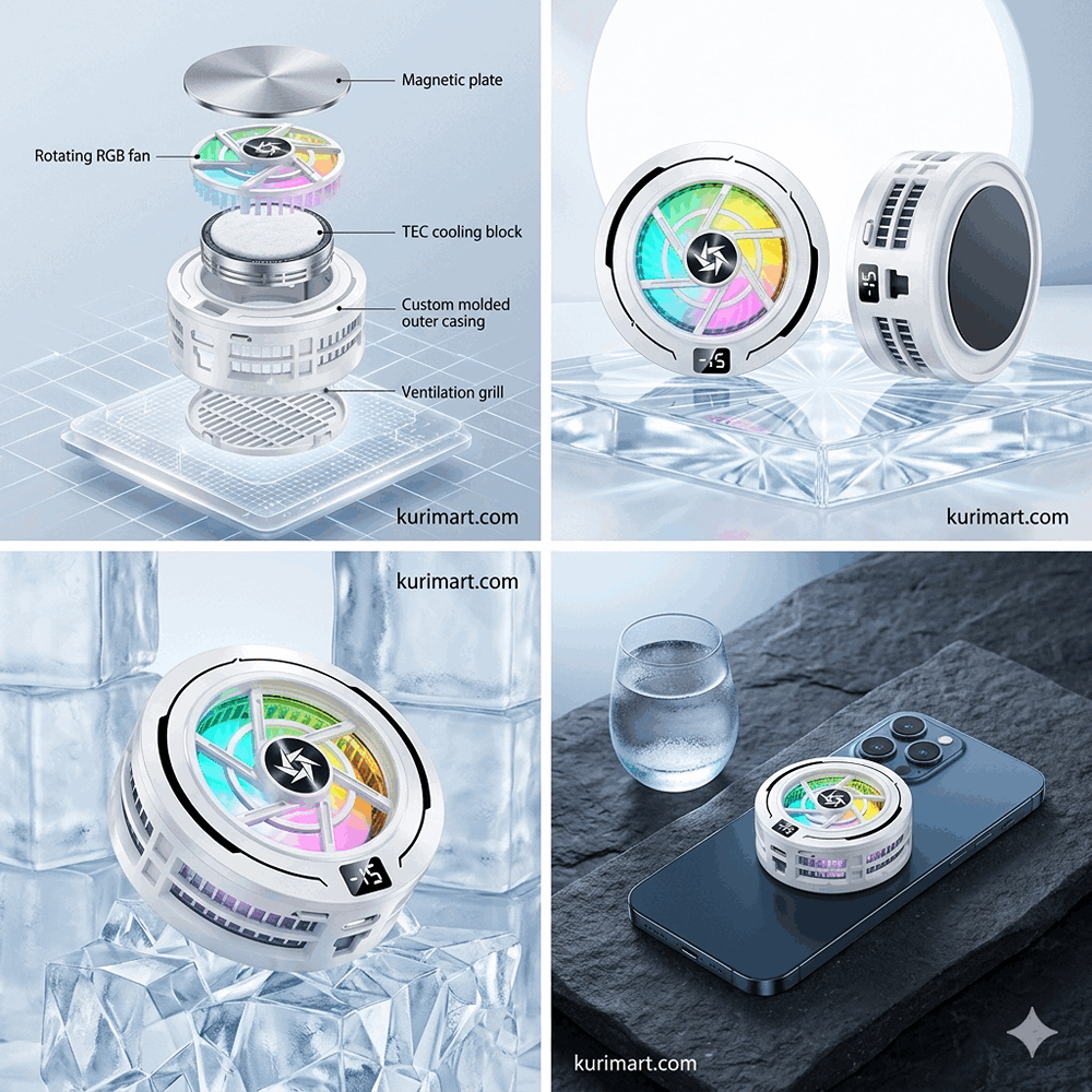 SL70 Mobile Phone Cooler RGB LED Digital Display AI Temperature Price in BD