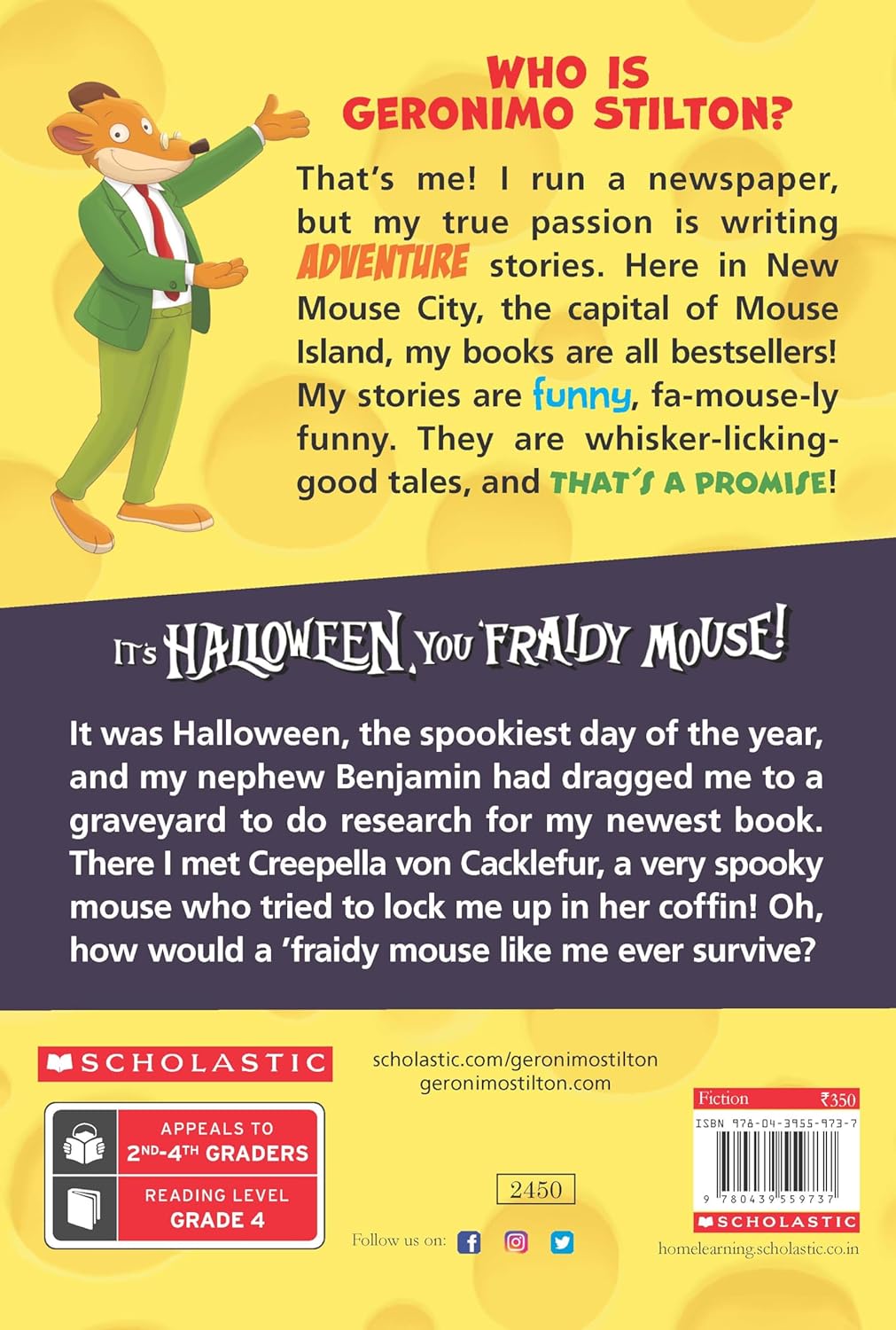 GERONIMO STILTON # 11 ITS HALLOWEEN YOU FRAIDY MOUSE