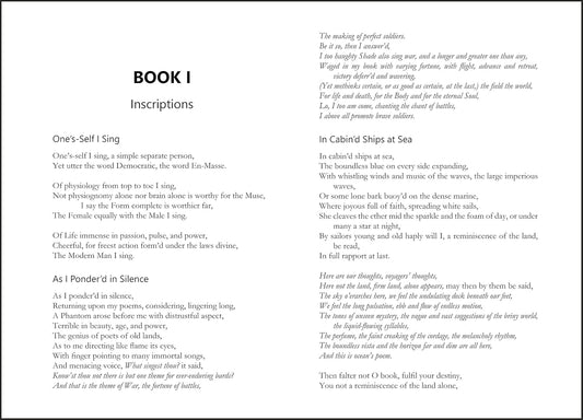 Leaves of Grass : Simplicity In Poetry by Walt Whitman