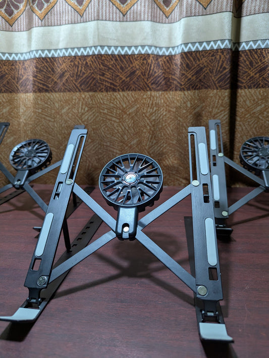 Laptop stand with cooling fan 7 levels adjustable vertical laptop stand