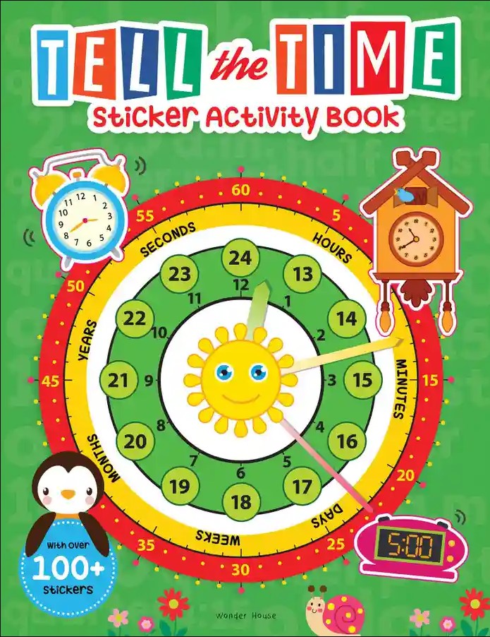 Tell the Time Sticker Activity Book – A Fun and Interactive Way to Learn Time | Wonder House Books