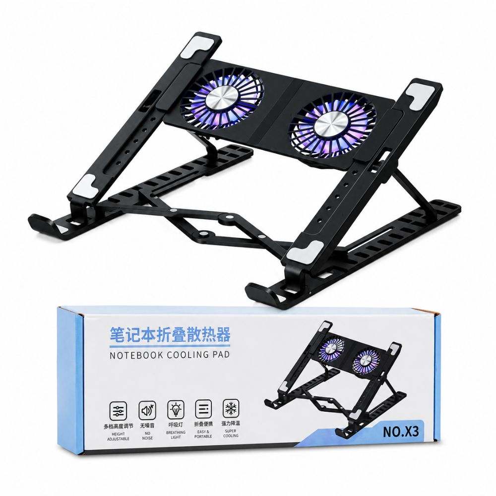 Upgrade Universal RGB Laptop Cooling Stand X3 Big Fan