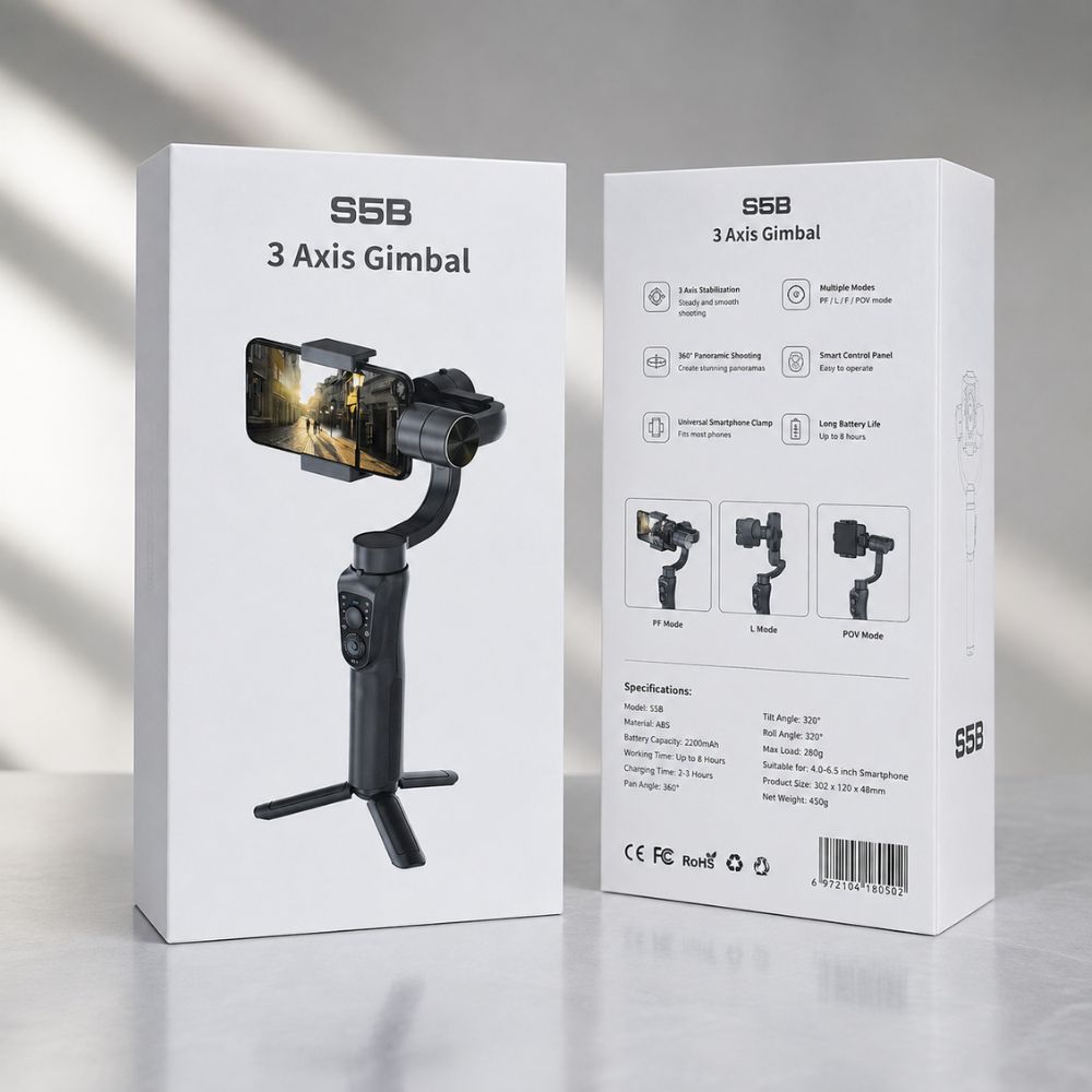 WiWU S5B Gimbal Stick Powerful 3-Axis Stabilization