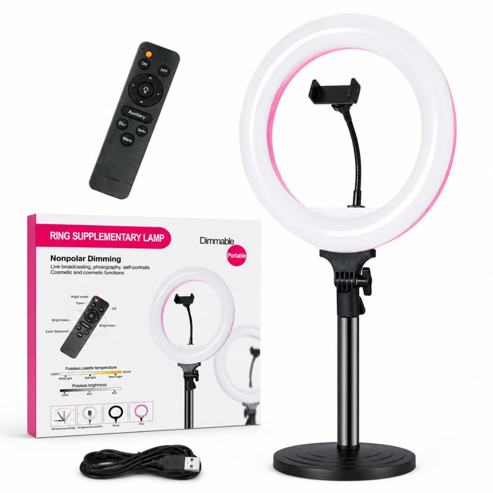 Illuminate Stunning Videos with 14 Inch LED Ring Light 5600K
