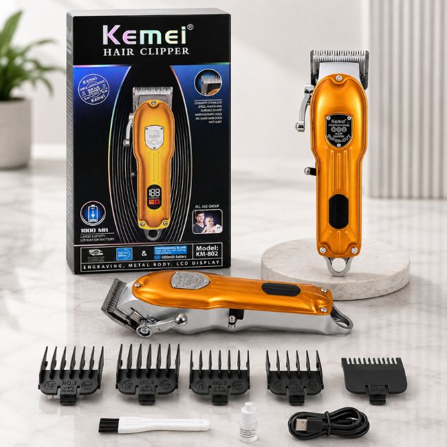 Kemei KM 802 Hair Clipper for Powerful Precision Cutting