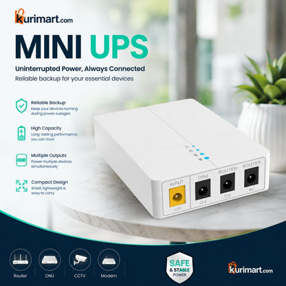 High-Performance WGP Optima 301 27W Mini DC UPS for WiFi Router