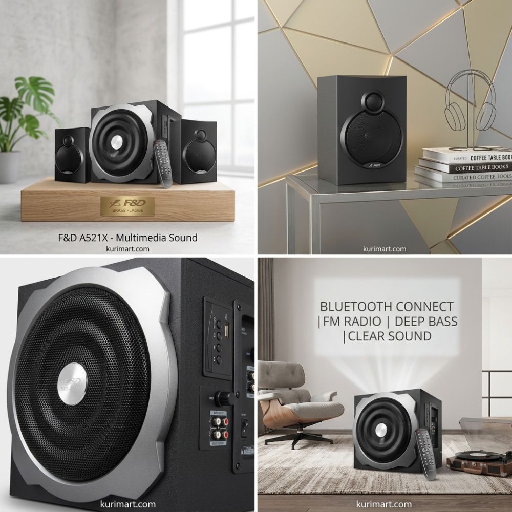 Premium F&D A521X 2.1 Channel Bluetooth Speakers for Home