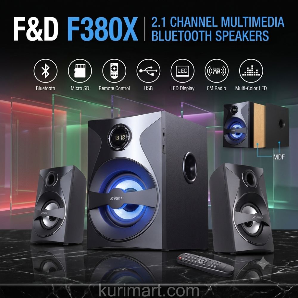 Upgrade Audio with F&D F380 X 2.1 Bluetooth Speakers