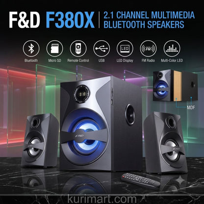 Upgrade Audio with F&D F380 X 2.1 Bluetooth Speakers