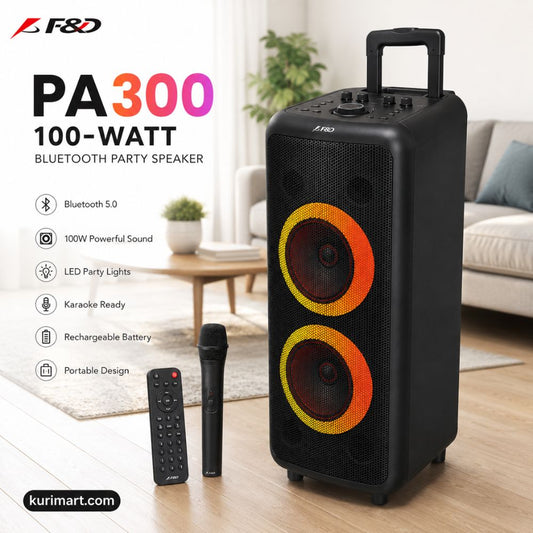 Elevate Every Party with F&D PA300 Bluetooth Party Speaker with Mic