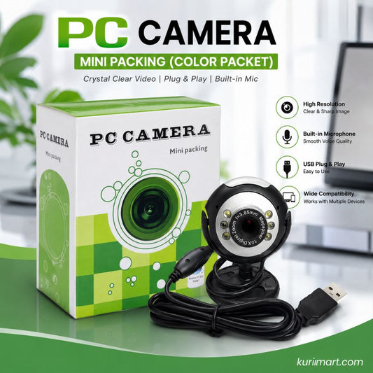 Upgrade PC Camera Mini Packing Color Packet for Clear Video Calls