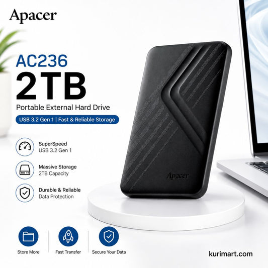 Unlock Fast Storage with Apacer AC236 2TB USB 3.2 Gen 1 HDD