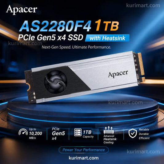 Unleash Extreme Speed Apacer AS2280F4 1TB M.2 PCIe Gen5 SSD