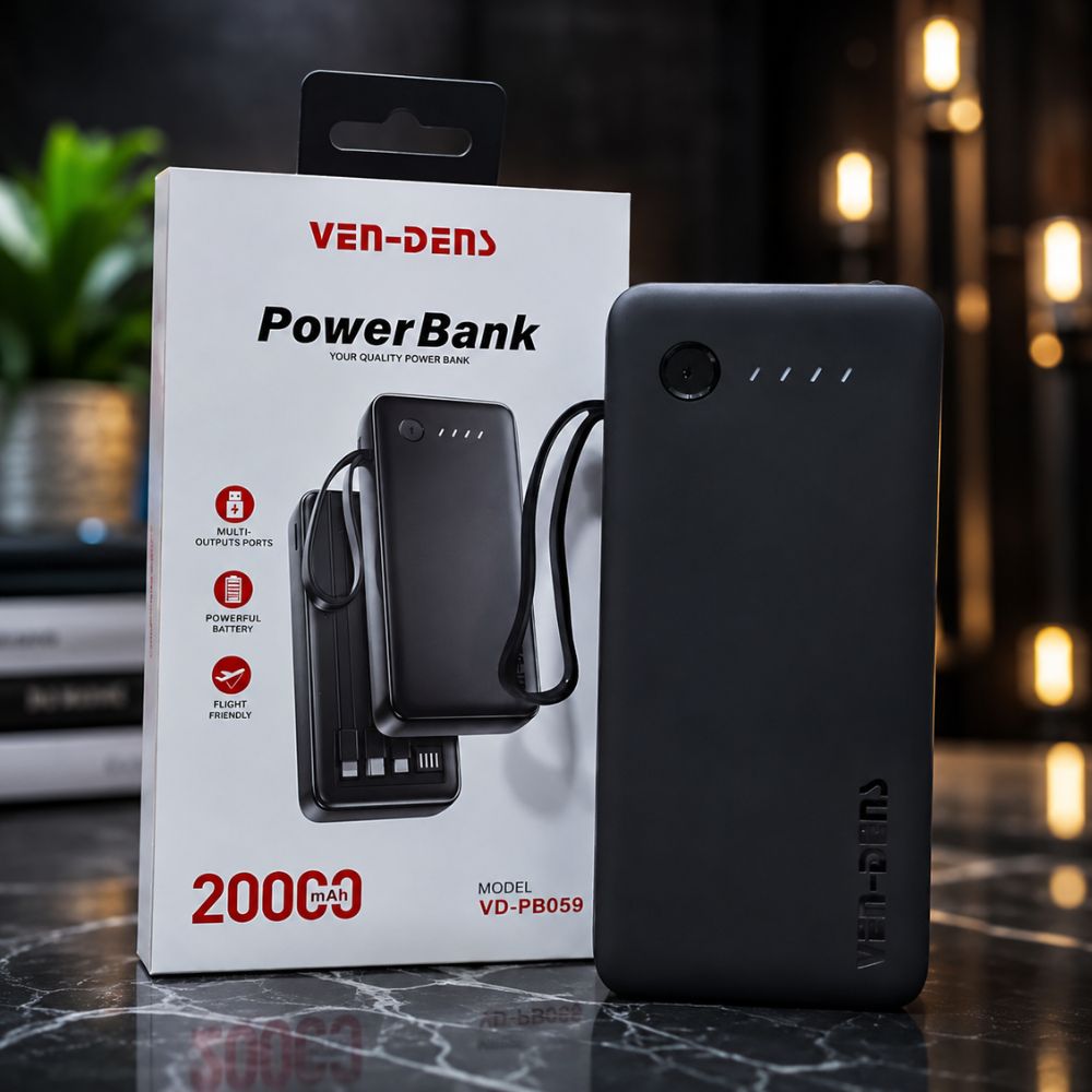 Buy Powerful Ven-Dens VD-PB059 20000mAh Power Bank Fast Charge