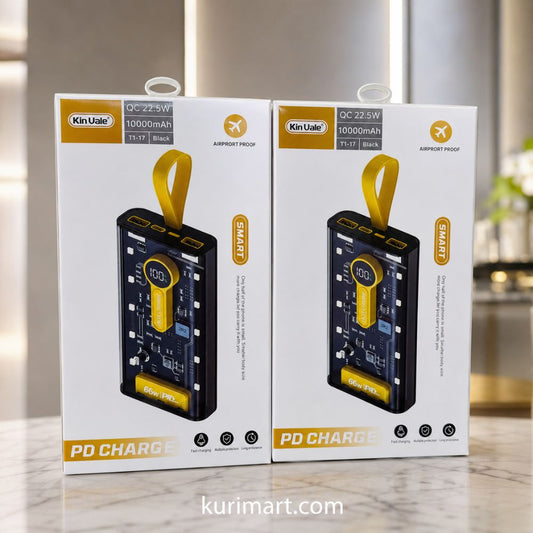 Reliable Kin Vale T1-17 Transparent Power Bank 10000mAh Fast