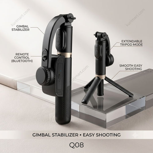 Transform Shaky Videos with Q08 Handheld Gimbal Stabilizer