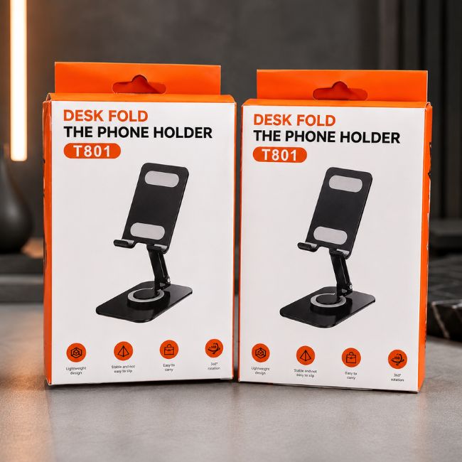 Brilliant T801 Desk Fold Phone Holder for Easy 360° Viewing