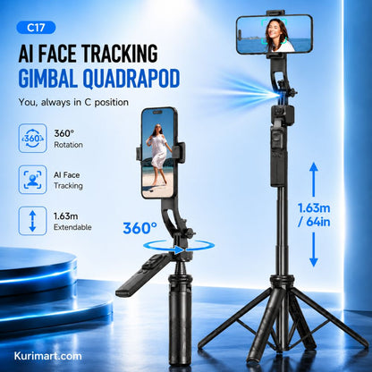 Upgrade Videos with YE C17 AI Face Tracking Gimbal Tripod