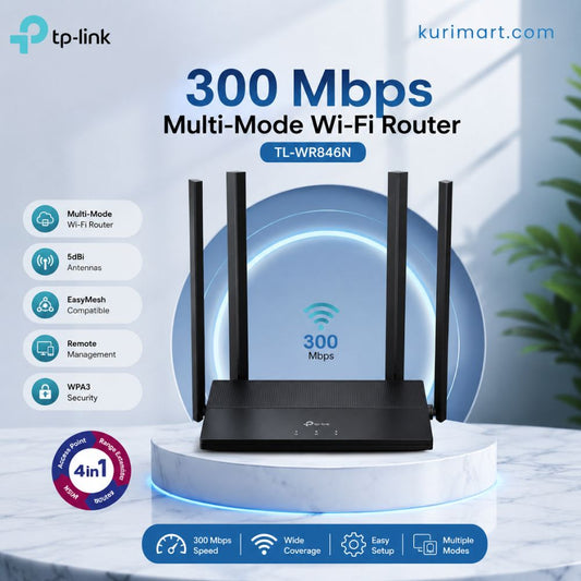 Powerful TP-Link TL-WR846N 300Mbps Router for Stable Wi-Fi in Bangladesh