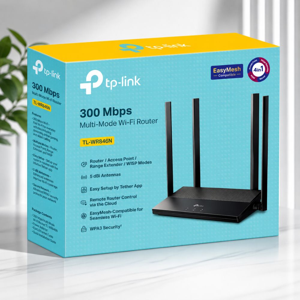 Powerful TP-Link TL-WR846N 300Mbps Router for Stable Wi-Fi in Bangladesh