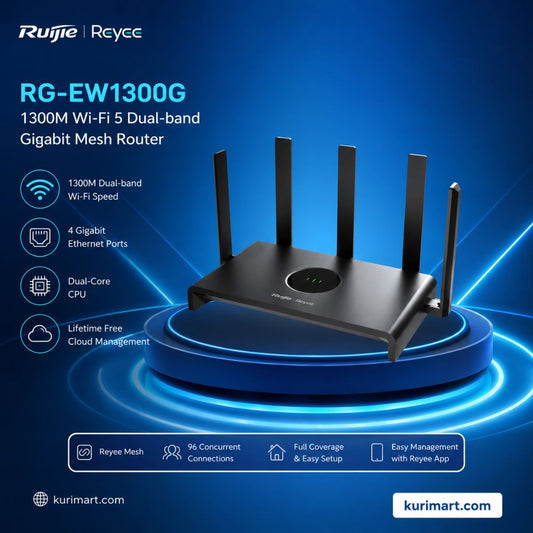 Ultra-Fast Ruijie-Reyee RG-EW1300G Router Boost WiFi Speed