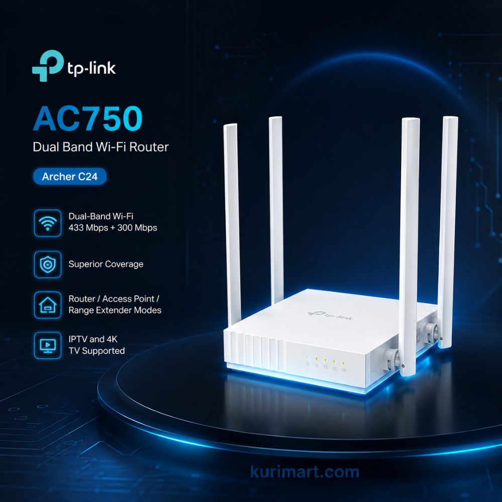 Fast & Reliable TP-Link Archer C24 AC750 WiFi Router