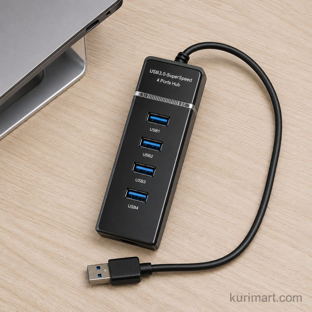 Boost Connectivity Fast USB 3.0 Hub With 4 Ports 1.2M Cable