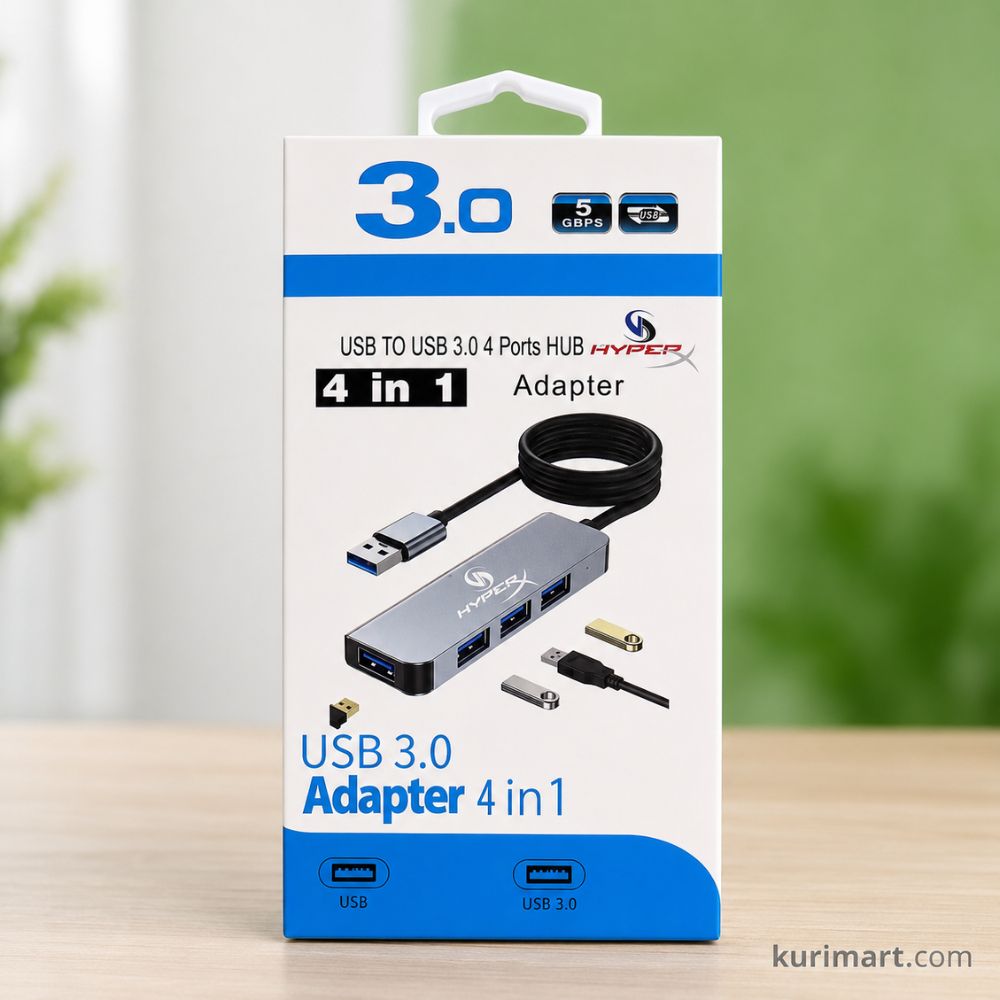 Fast Hyper USB 3.0 4 Ports Hub Expands Connectivity