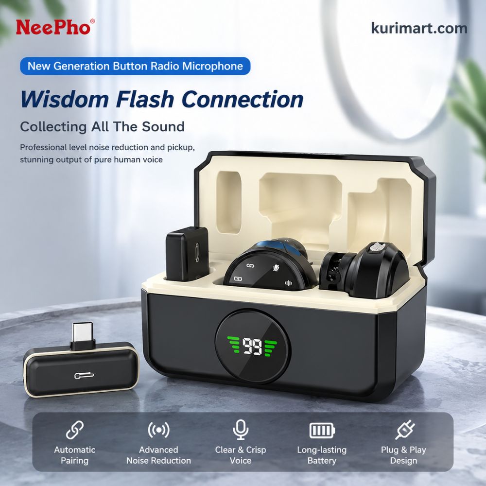 NeePho NP-58 Powerful Wireless Microphone for Clear Audio