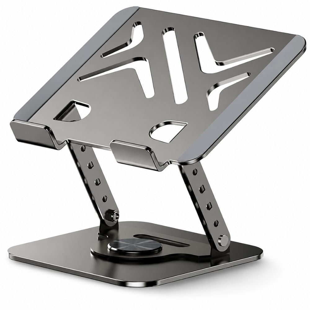 Upgrade Comfort with Powerful SG-19 360° Rotating Aluminum Foldable Laptop Stand