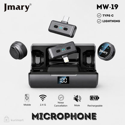 Amazing Jmary MW-19 Dual Wireless Microphone for iPhone